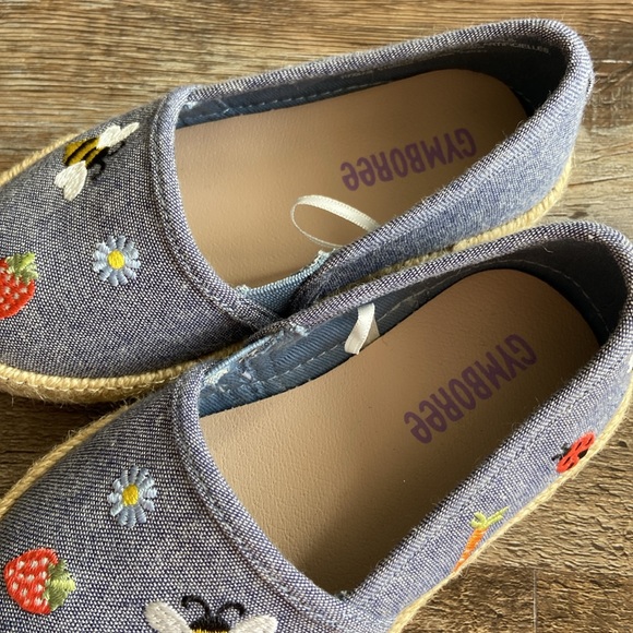 Gymboree embroidered espadrilles flats size toddler 6 - Picture 4 of 6